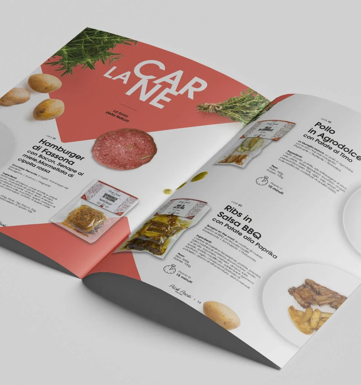 Catalogo Pick Pock aperto sulla doppia pagina di apertura