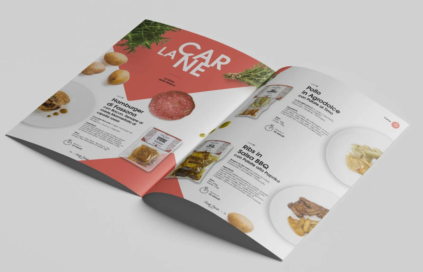 Catalogo Pick Pock aperto sulla doppia pagina di apertura
