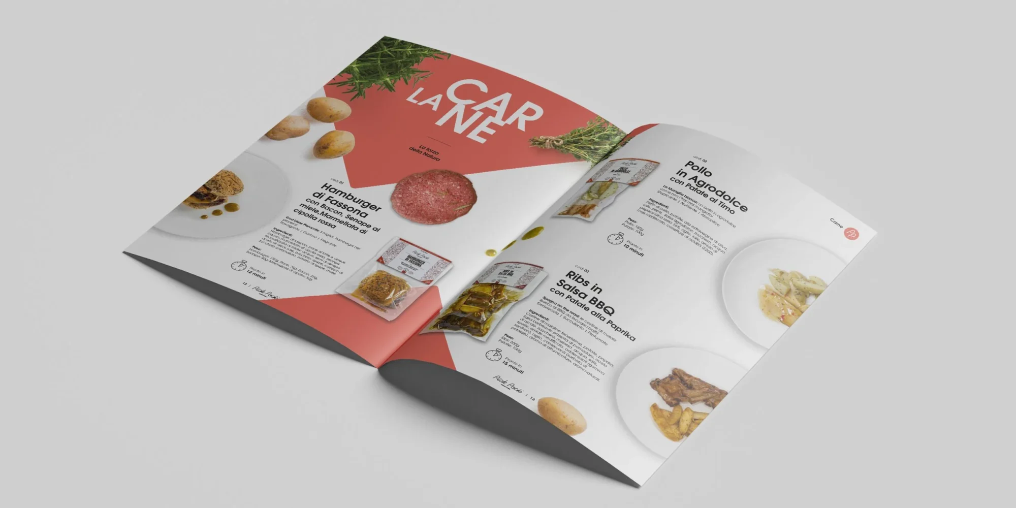 Pick Pock catalogue open on the opening double page