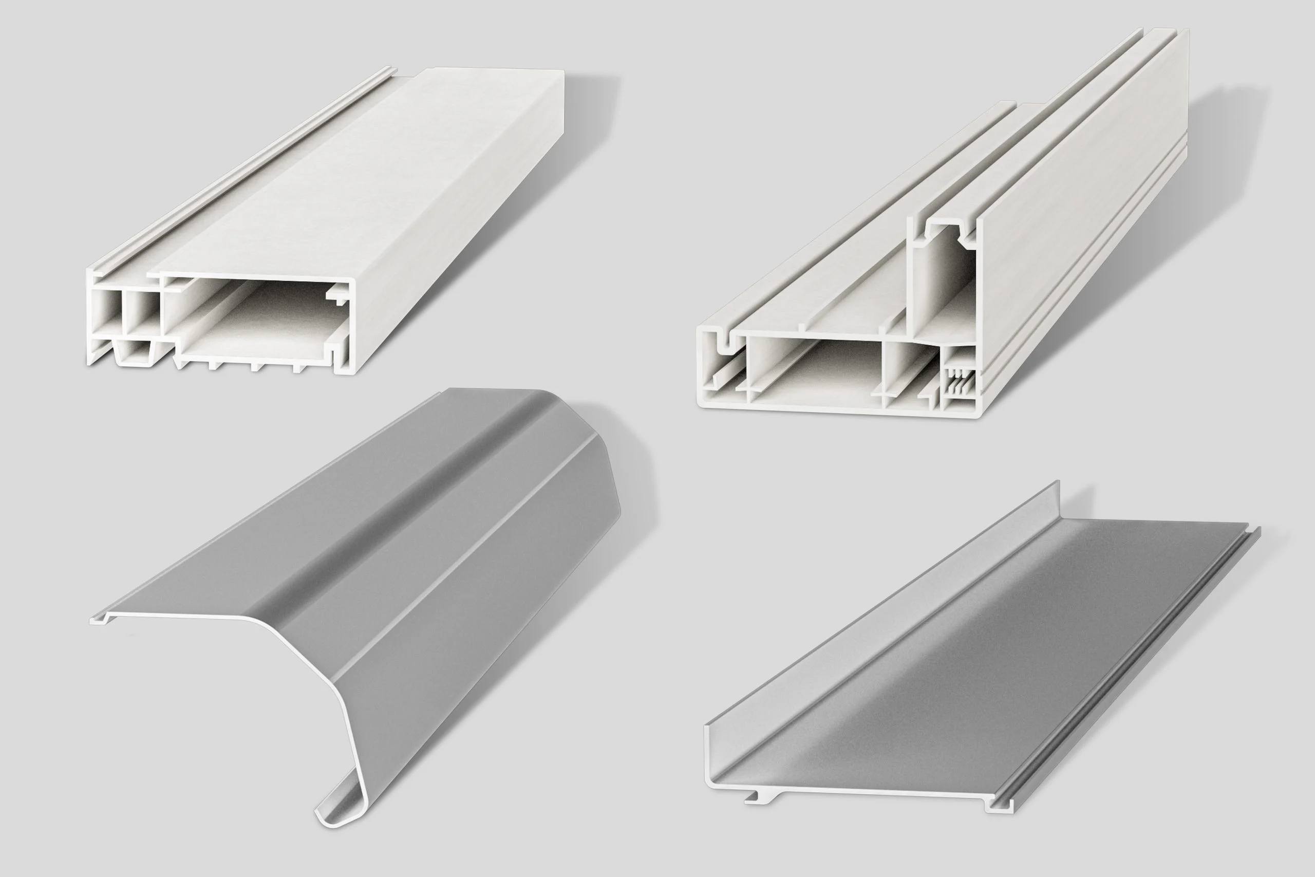 Rendering dei profili e dei componenti Coldtech per porte isolanti